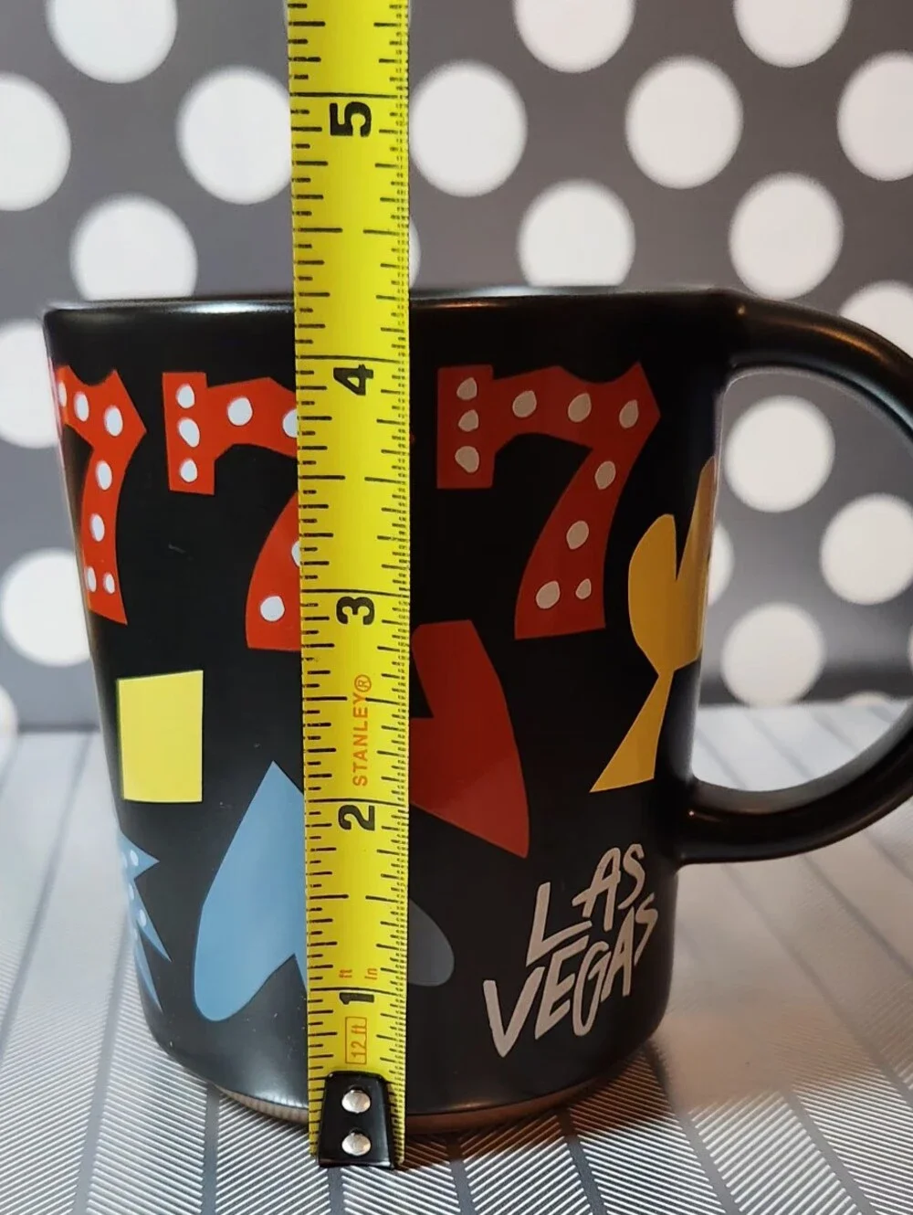 Starbucks Las Vegas 777 Triple 7 & Playing Cards Ceramic Black Coffee Mug 12oz